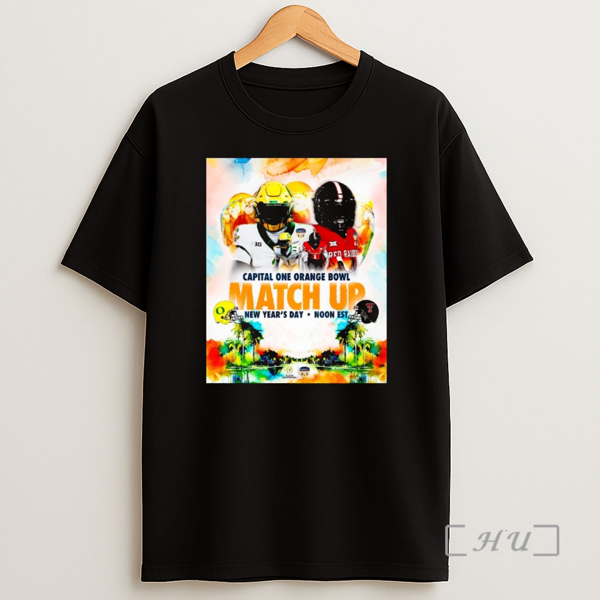 Officials Capital One Orange Bowl Match Up Oregon Ducks Vs Texas Tech Red Raiders New Years Day Shirt Sweatshirt Tee