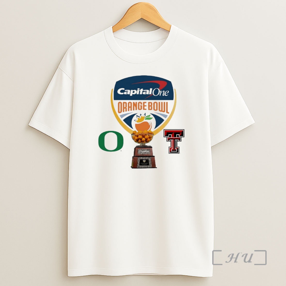 Officials Capital One Orange Bowl Trophy Oregon Ducks Vs Texas Tech Red 2026 Shirt Sweatshirt Tee