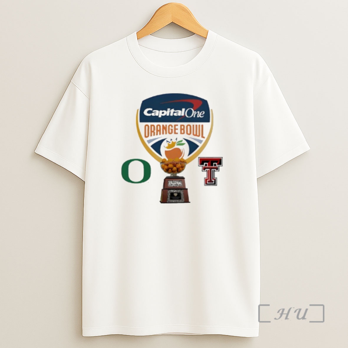 Officials Capital One Orange Bowl Trophy Oregon Ducks X Texas Tech Red 2026 Shirt Sweatshirt Tee
