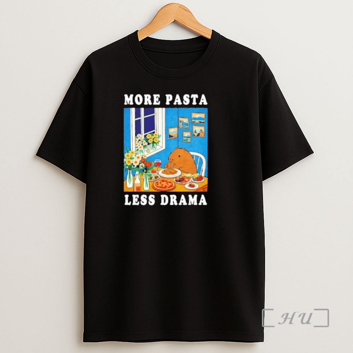 Officials Capybara%ef%bc%9amore Pasta Less Drama Shirt Sweatshirt Tee