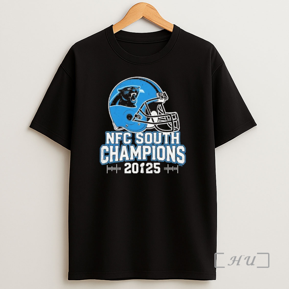 Officials Carolina Panthers 2025 Nfc South Champions Helmet Shirt Sweatshirt Tee