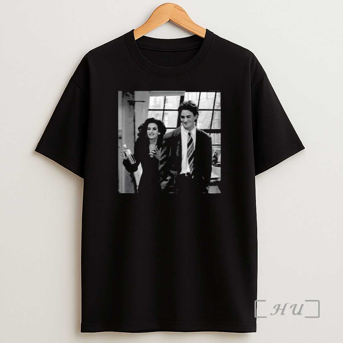 Officials Chandler Bing And Courteney Cox Friends Graphic 90s Sitcom Tv Show Vintage Premium Shirt Sweatshirt Tee