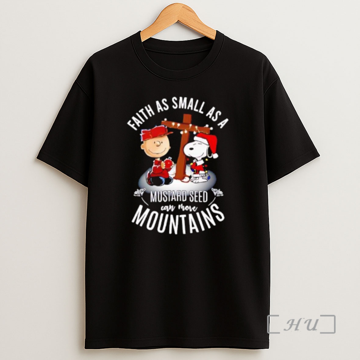Officials Charlie Brown Snoopy Christmas Faith As Small As A Mustard Seed Can Move Mountains Premium Shirt Sweatshirt Tee