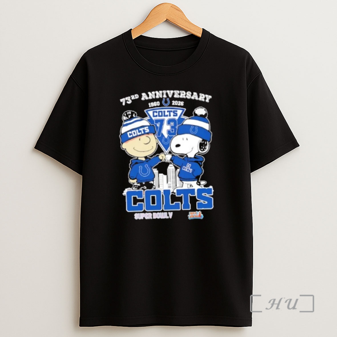 Officials Charlie Brown And Snoopy Super Bowl 73rd Anniversary 1960 2026 Indianapolis Colts Football Skyline Shirt Sweatshirt Tee