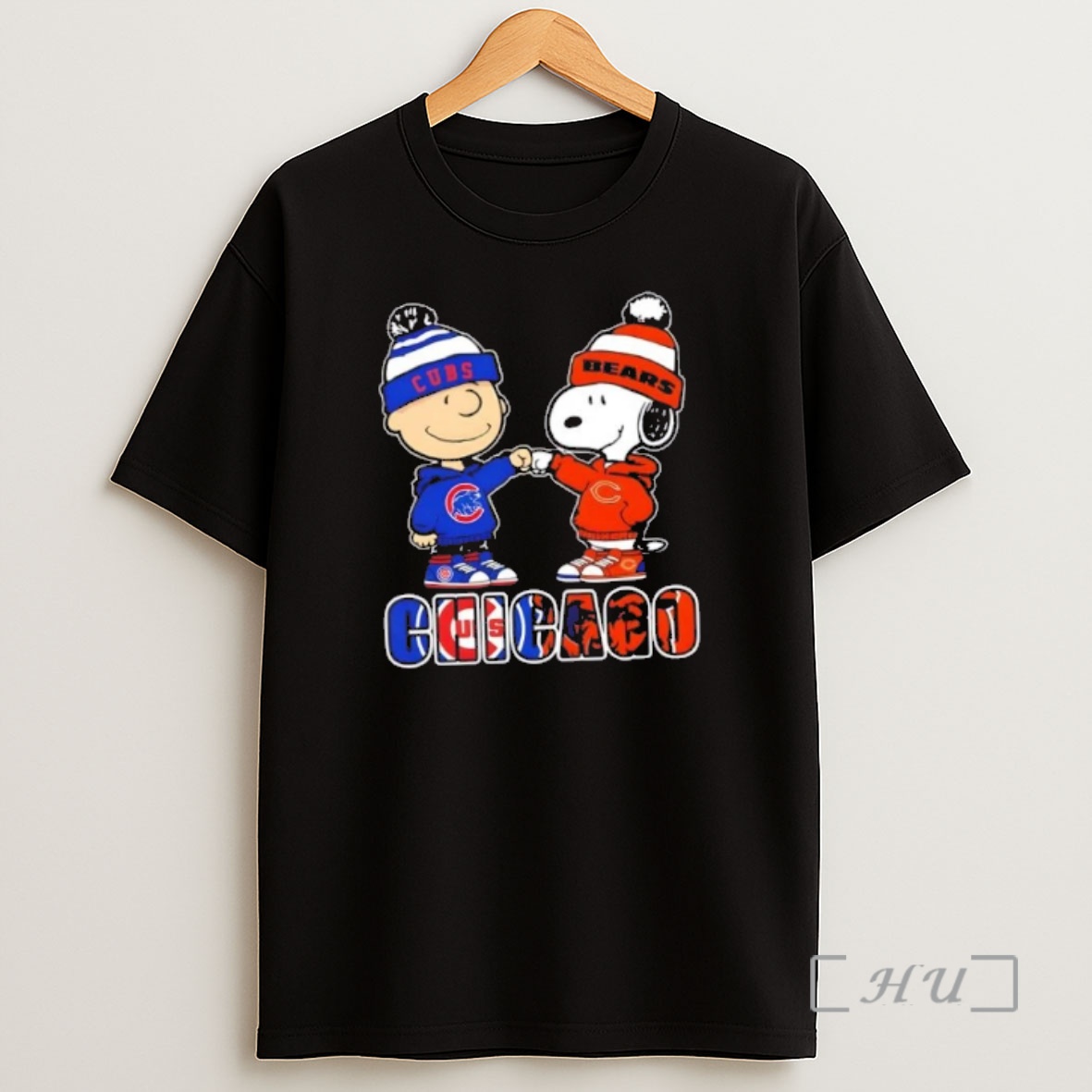 Officials Charlie Brown Fist Bump Snoopy Chicago City Sports Cubs X Bears Shirt Sweatshirt Tee