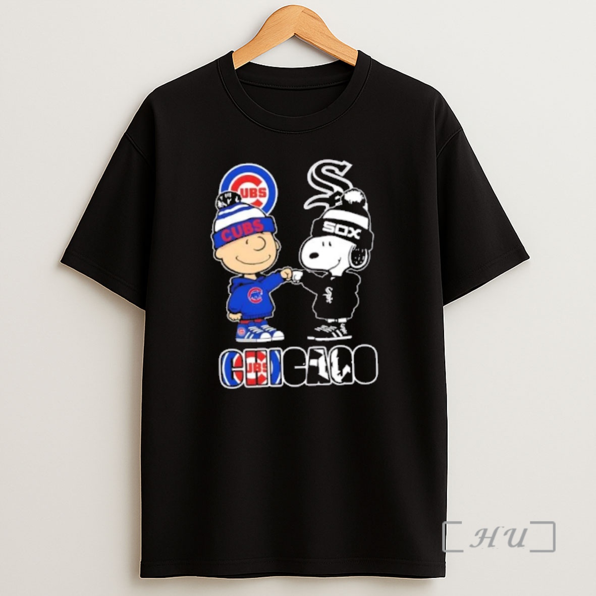 Officials Charlie Brown Fist Bump Snoopy Chicago City Sports Cubs X White Sox Shirt Sweatshirt Tee