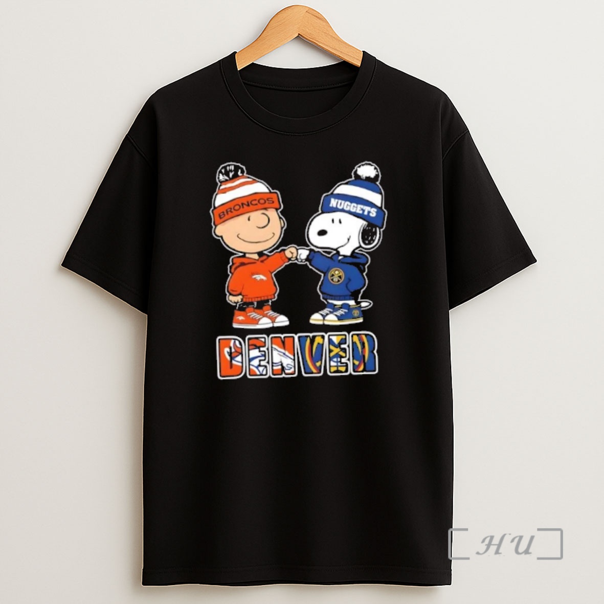 Officials Charlie Brown Fist Bump Snoopy Denver City Sports Broncos X Nuggets Shirt Sweatshirt Tee