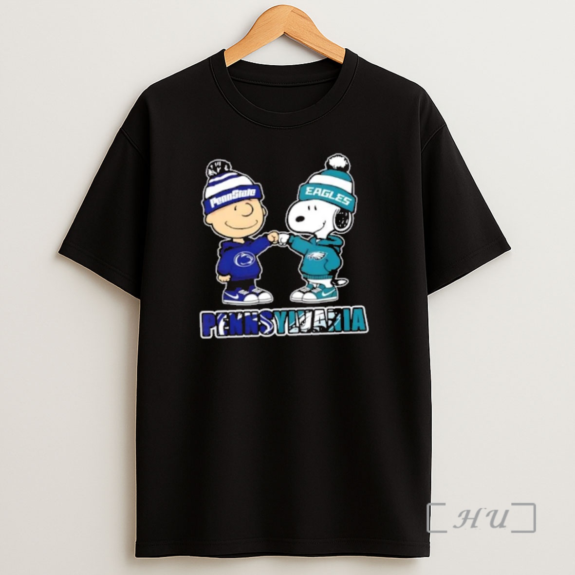 Officials Charlie Brown Fist Bump Snoopy Pennsylvania City Sports Penn State Nittany Lions X Philadelphia Eagles Shirt Sweatshirt Tee