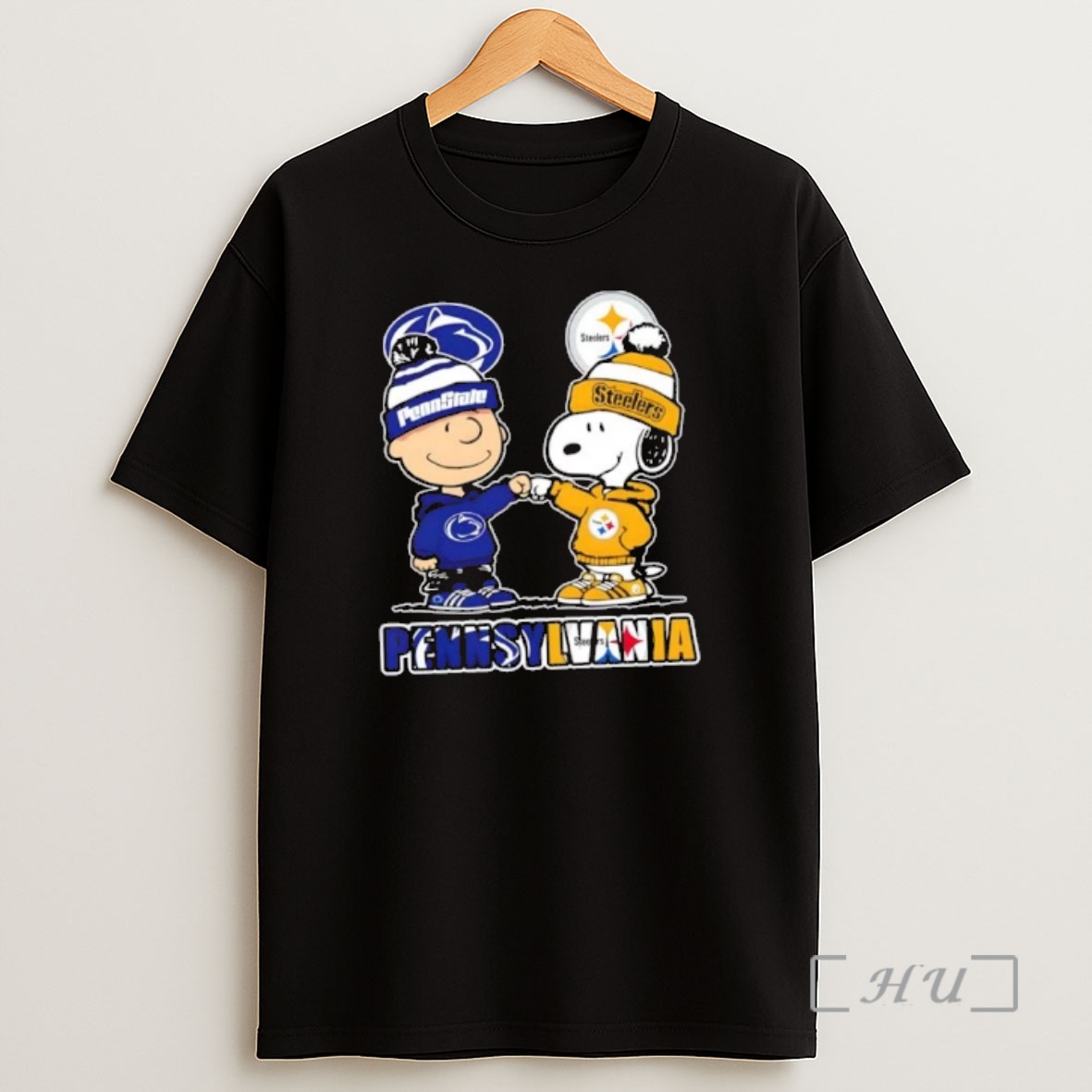 Officials Charlie Brown Fist Bump Snoopy Pennsylvania City Sports Penn State Nittany Lions X Pittsburgh Steelers Skyline Shirt Sweatshirt Tee