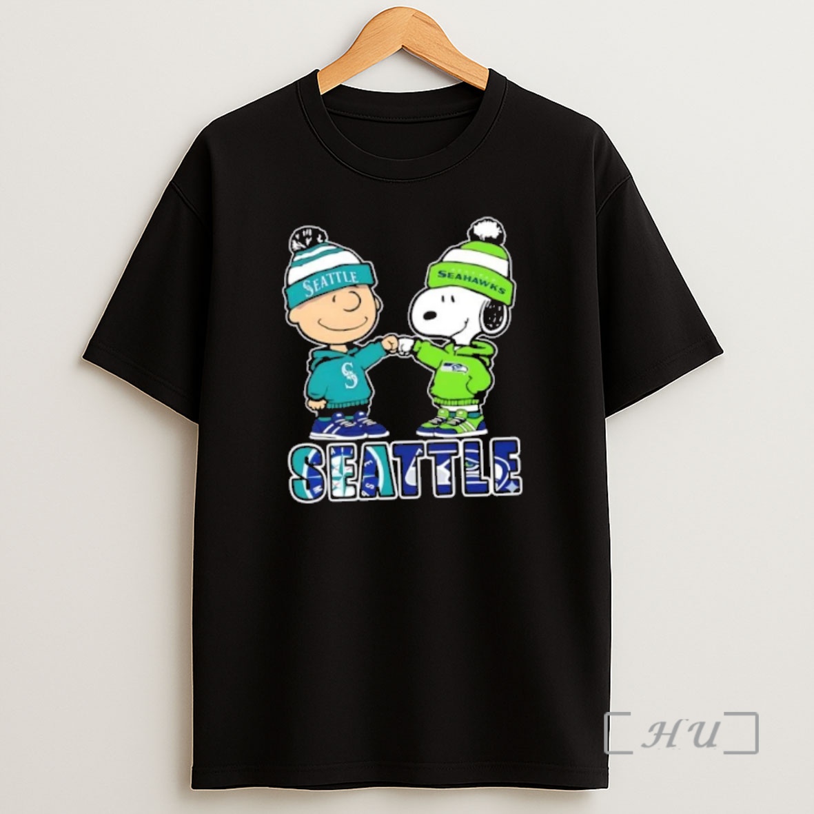 Officials Charlie Brown Fist Bump Snoopy Seattle City Sports Mariners X Seahawks Shirt Sweatshirt Tee