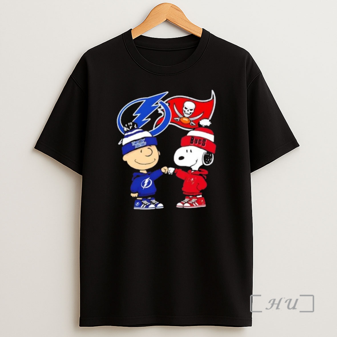 Officials Charlie Brown Fist Bump Snoopy Tampa Bay City Sports Lightning X Buccaneers Shirt Sweatshirt Tee
