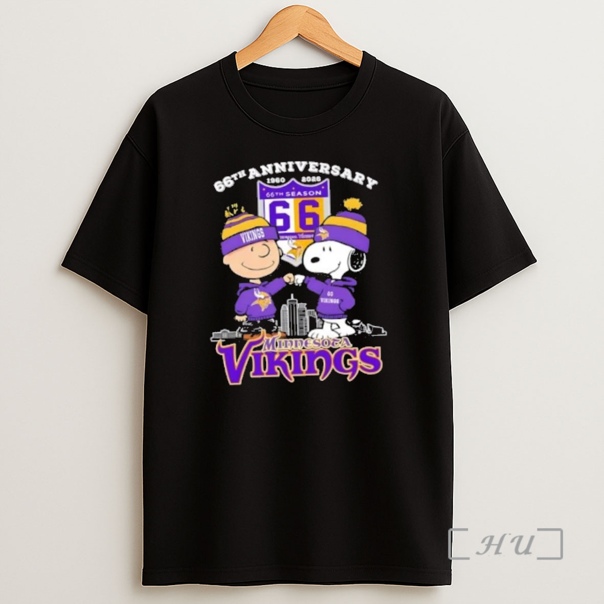 Officials Charlie Brown X Snoopy 66th Anniversary 1960 2026 Minnesota Vikings Skyline Shirt Sweatshirt Tee