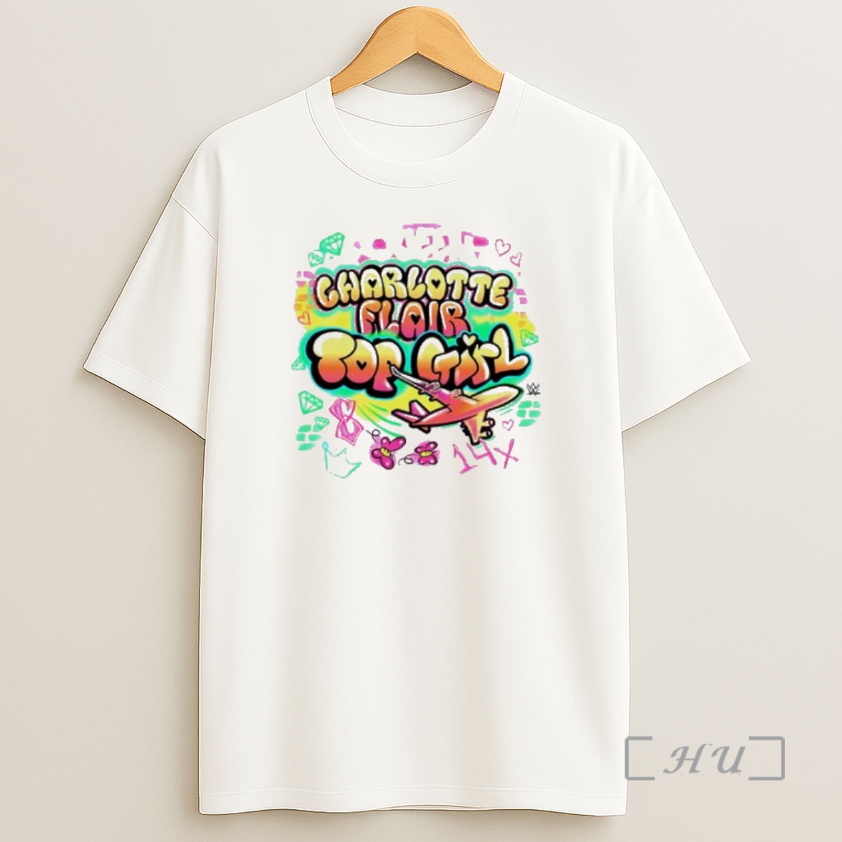 Officials Charlotte Flair Top Girl Graffiti Premium Shirt Sweatshirt Tee