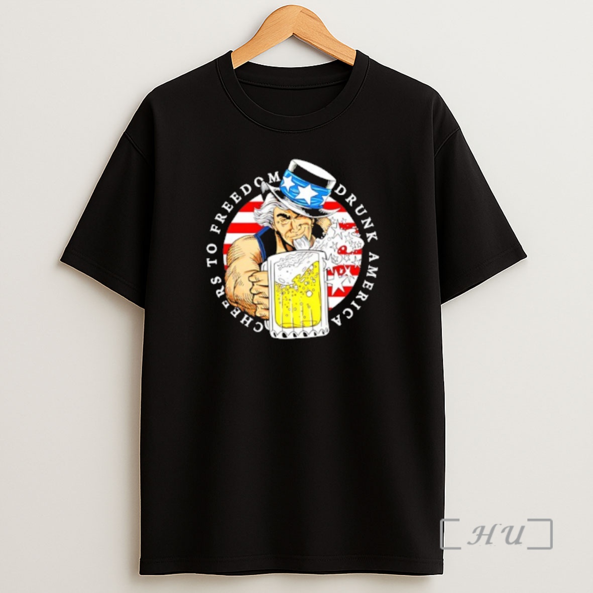 Officials Cheers To Freedom Drunk America Uncle Sam Shirt Sweatshirt Tee