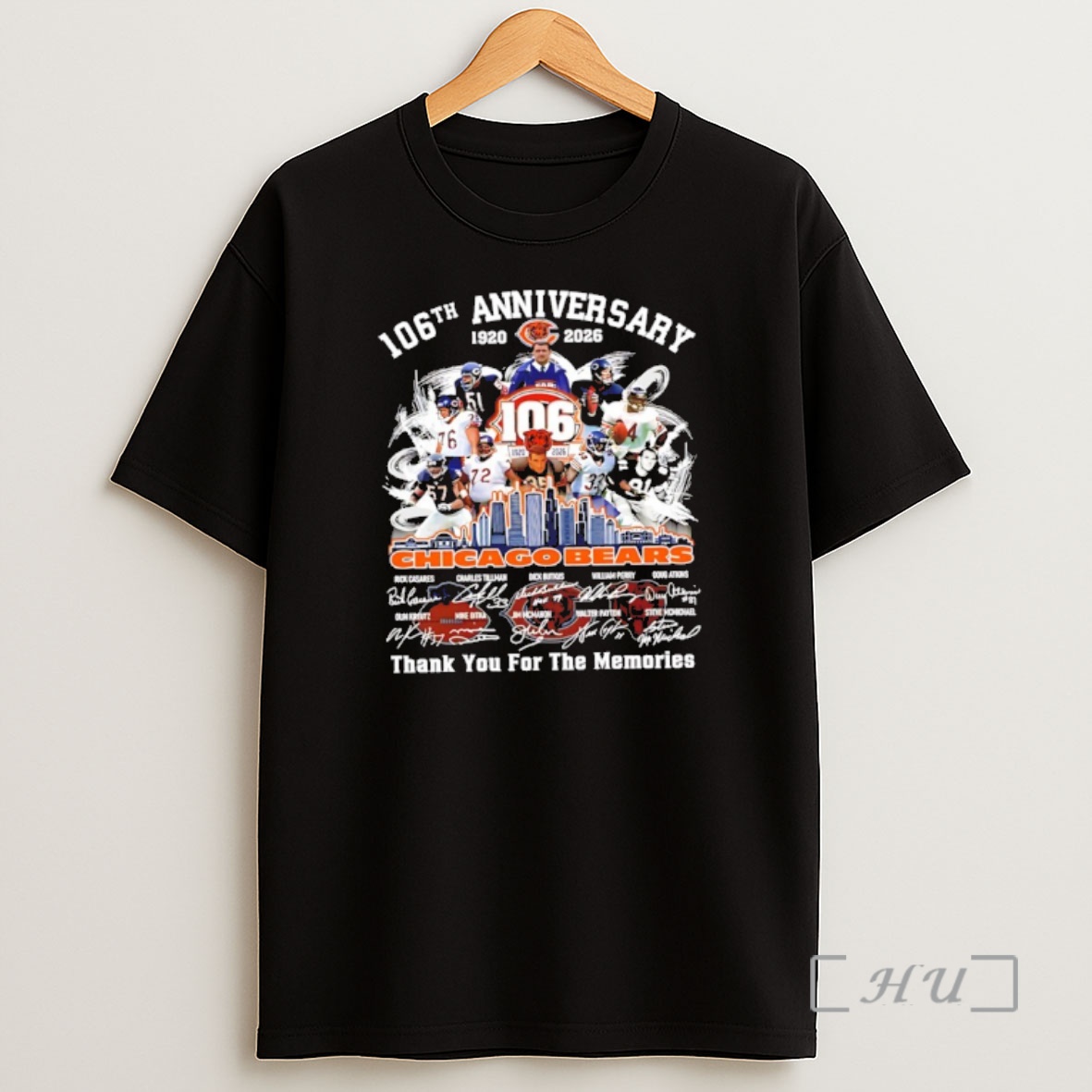 Officials Chicago Bears 106th Anniversary 1920 2026 Thank You For The Memories Signatures Shirt Sweatshirt Tee