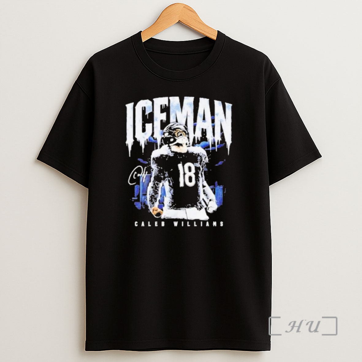 Officials Chicago Bears Caleb Williams Iceman Signature Shirt Sweatshirt Tee