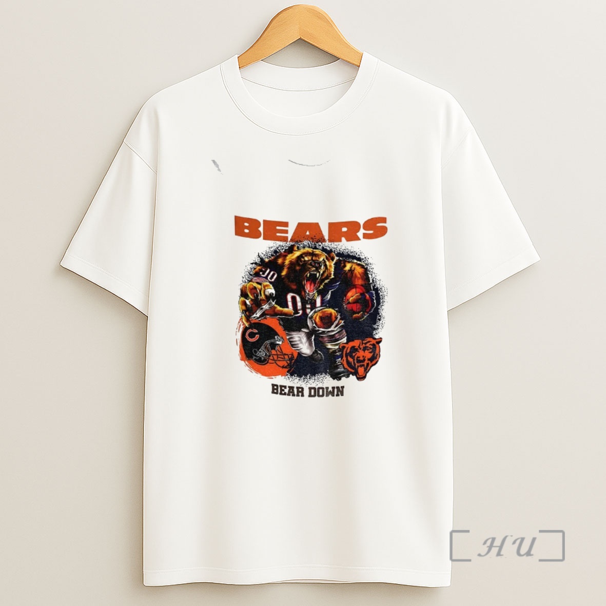 Officials Chicago Bears Mascot Football Nfl Bear Down Graphic Shirt Sweatshirt Tee