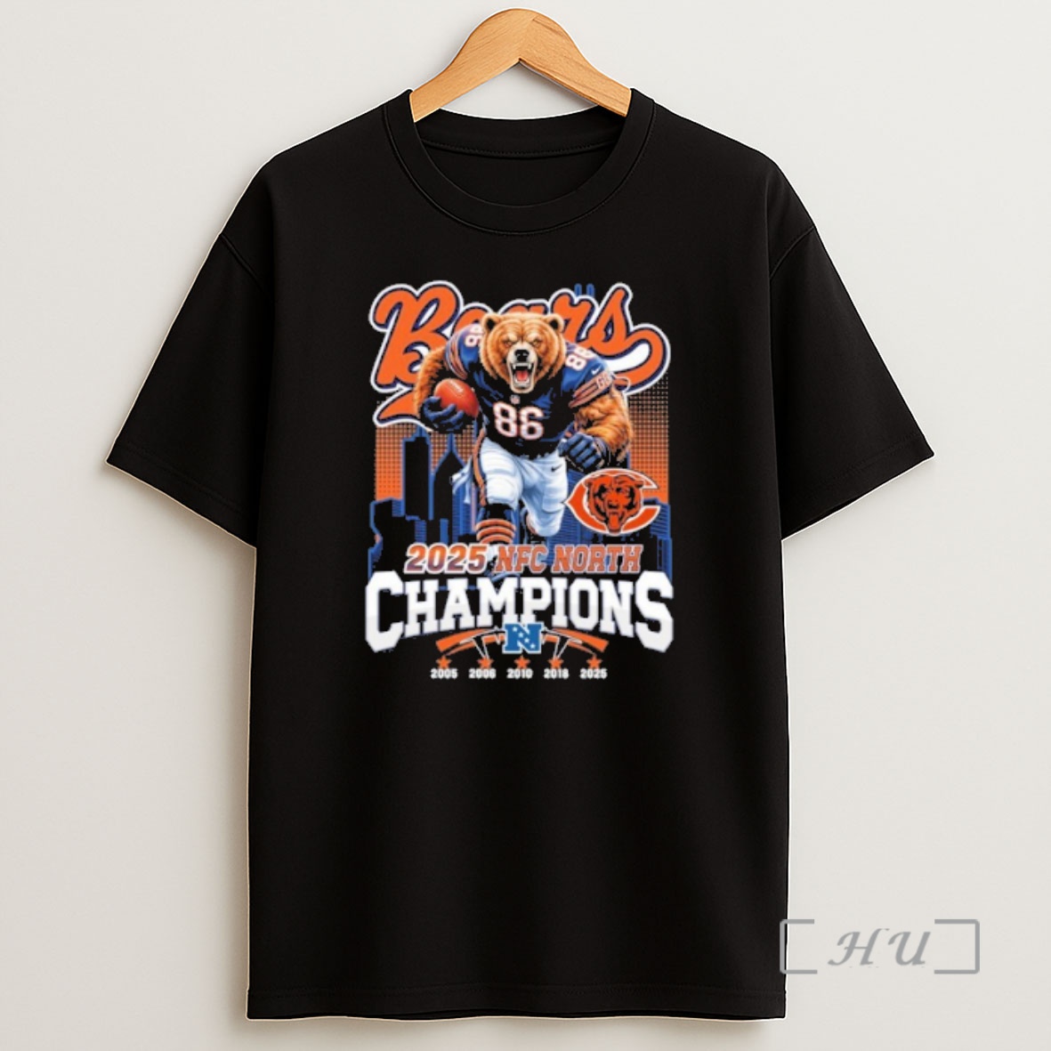 Officials Chicago Bears Nfc North Champions Mascot Shirt Sweatshirt Tee