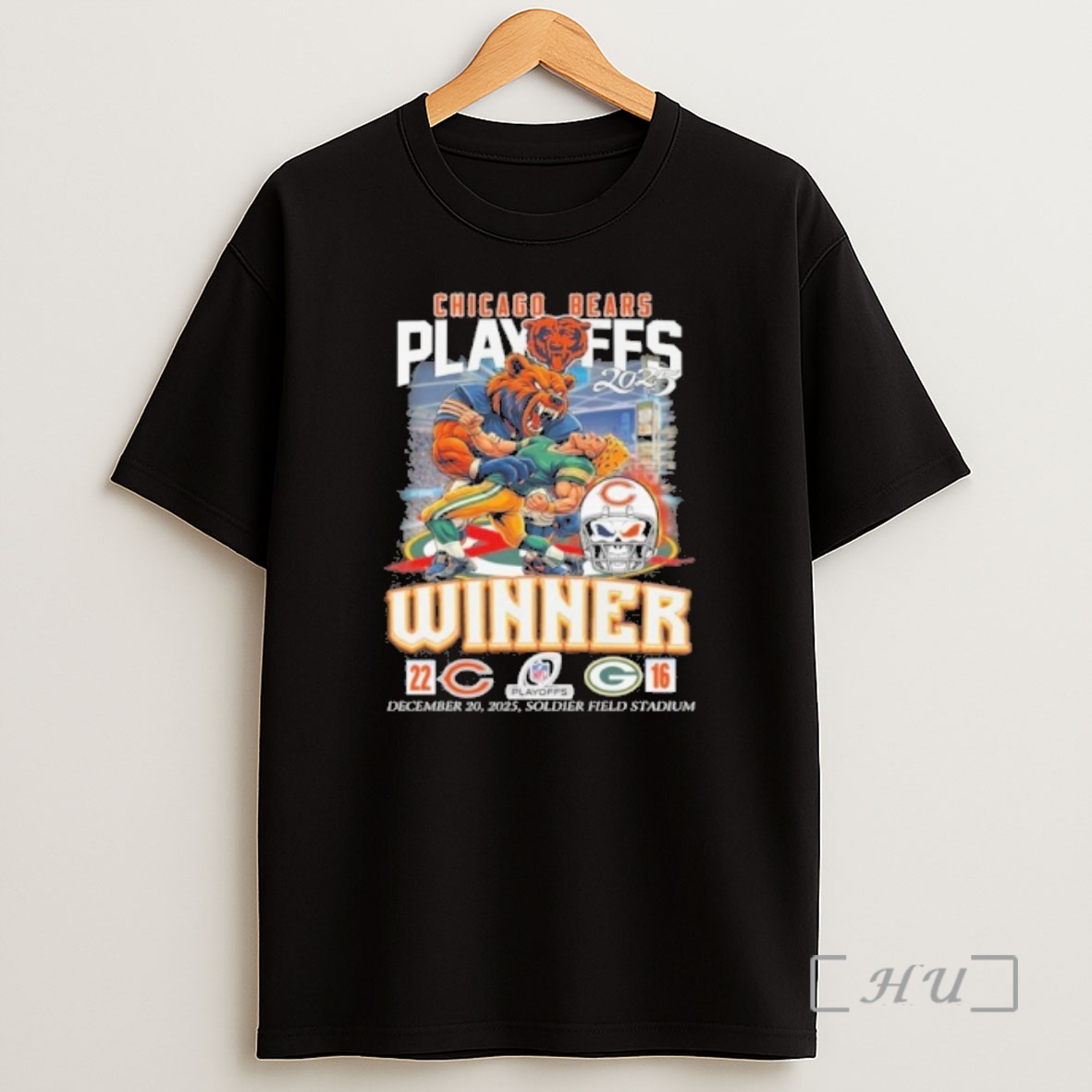 Officials Chicago Bears Playoffs 2025 Mascot Winner December 20 2025 Soldier Field Stadium Shirt Sweatshirt Tee