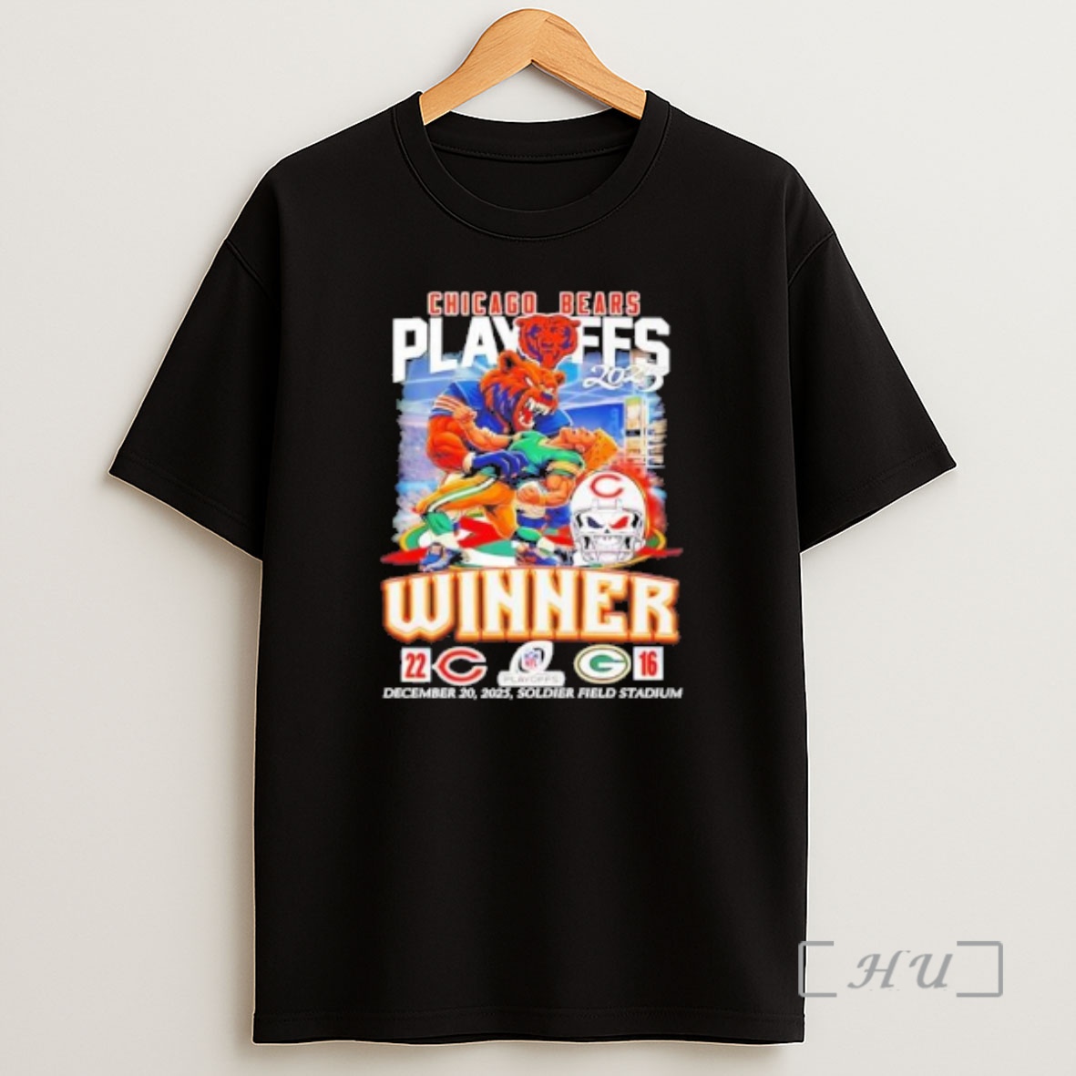 Officials Chicago Bears Playoffs Winners Beat Green Bay Packers Mascot Shirt Sweatshirt Tee