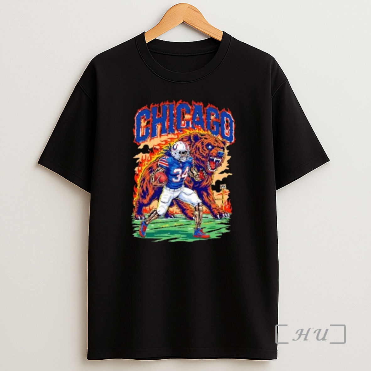 Officials Chicago Bears Walter Payton 34 Burning Bear Scream Premium Shirt Sweatshirt Tee
