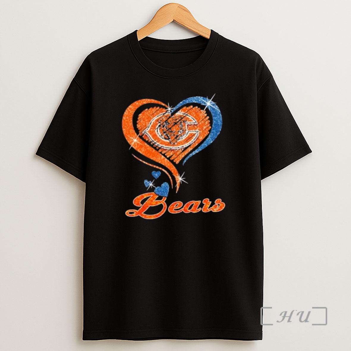 Officials Chicago Bears Football In Glitter Heart Fans Shirt Sweatshirt Tee