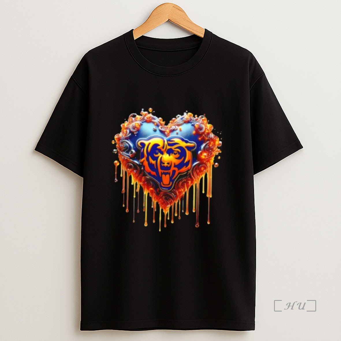 Officials Chicago Bears Heart Caramel Premium Shirt Sweatshirt Tee