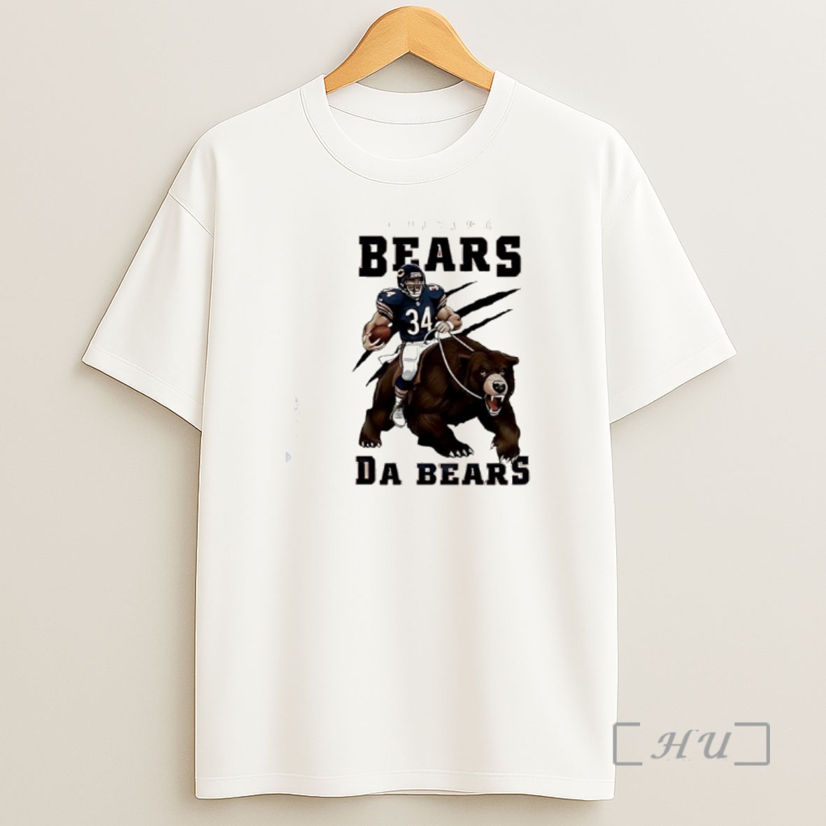 Officials Chicago Bears Player Riding A Bear Graphic Shirt Sweatshirt Tee