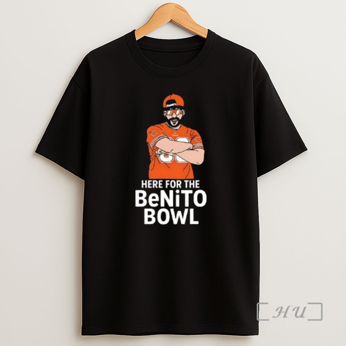 Officials Chicago Bears X Super Bowl Halftime Here For The Benito Bowl Art Double Sided Graphic Shirt Sweatshirt Tee