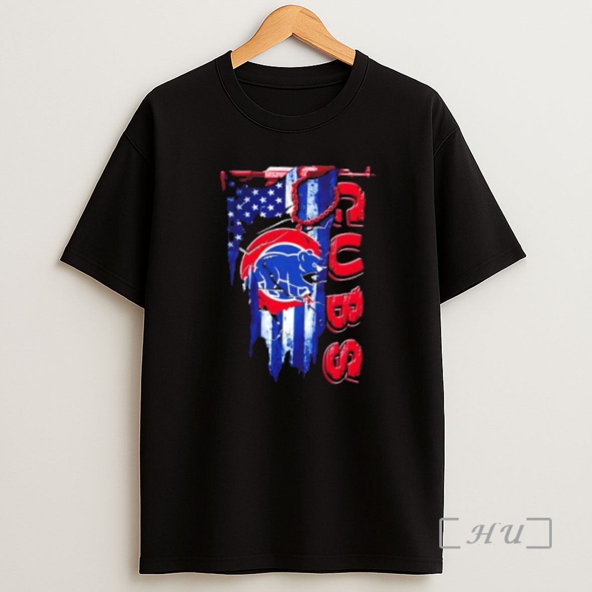 Officials Chicago Cubs Baseball Battle Shattered Usa Flag Rip Design Shirt Sweatshirt Tee