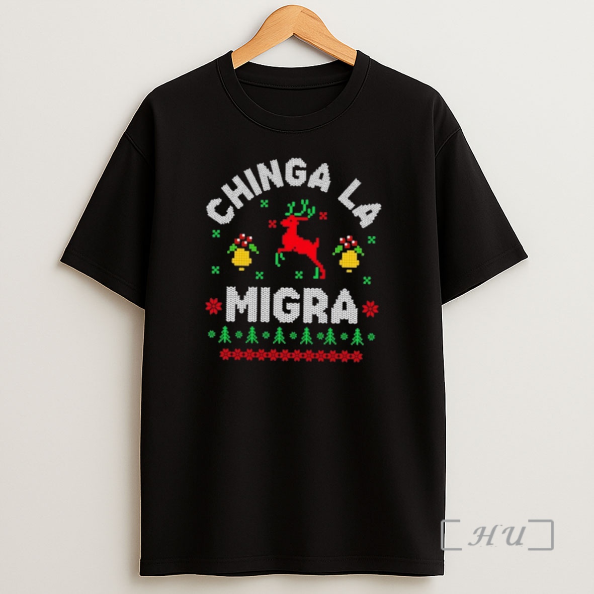 Officials Chinga La Migra Ugly Christmas Sweat Shirt Sweatshirt Tee