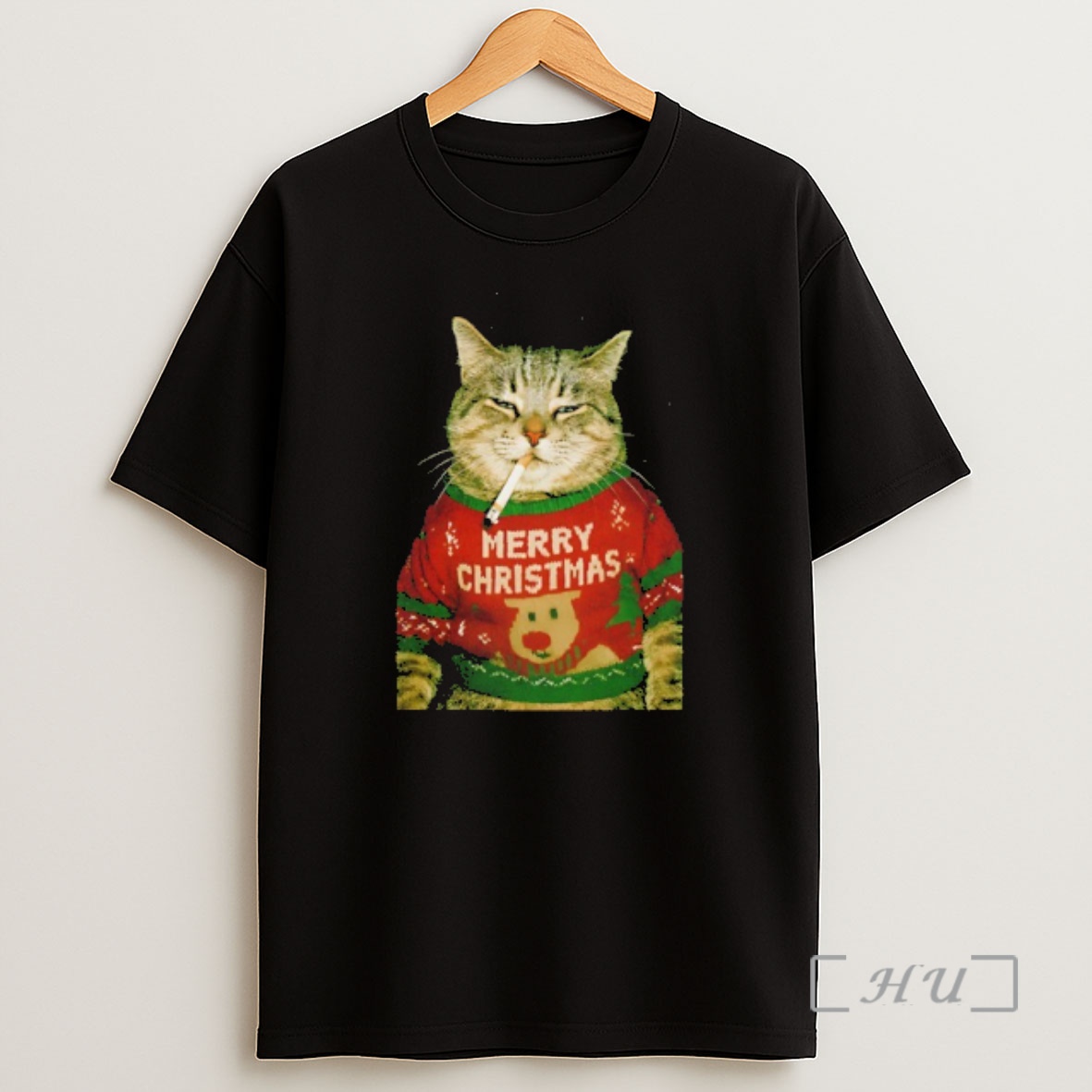Officials Christmas Cat Smoking Funny Shirt Sweatshirt Tee