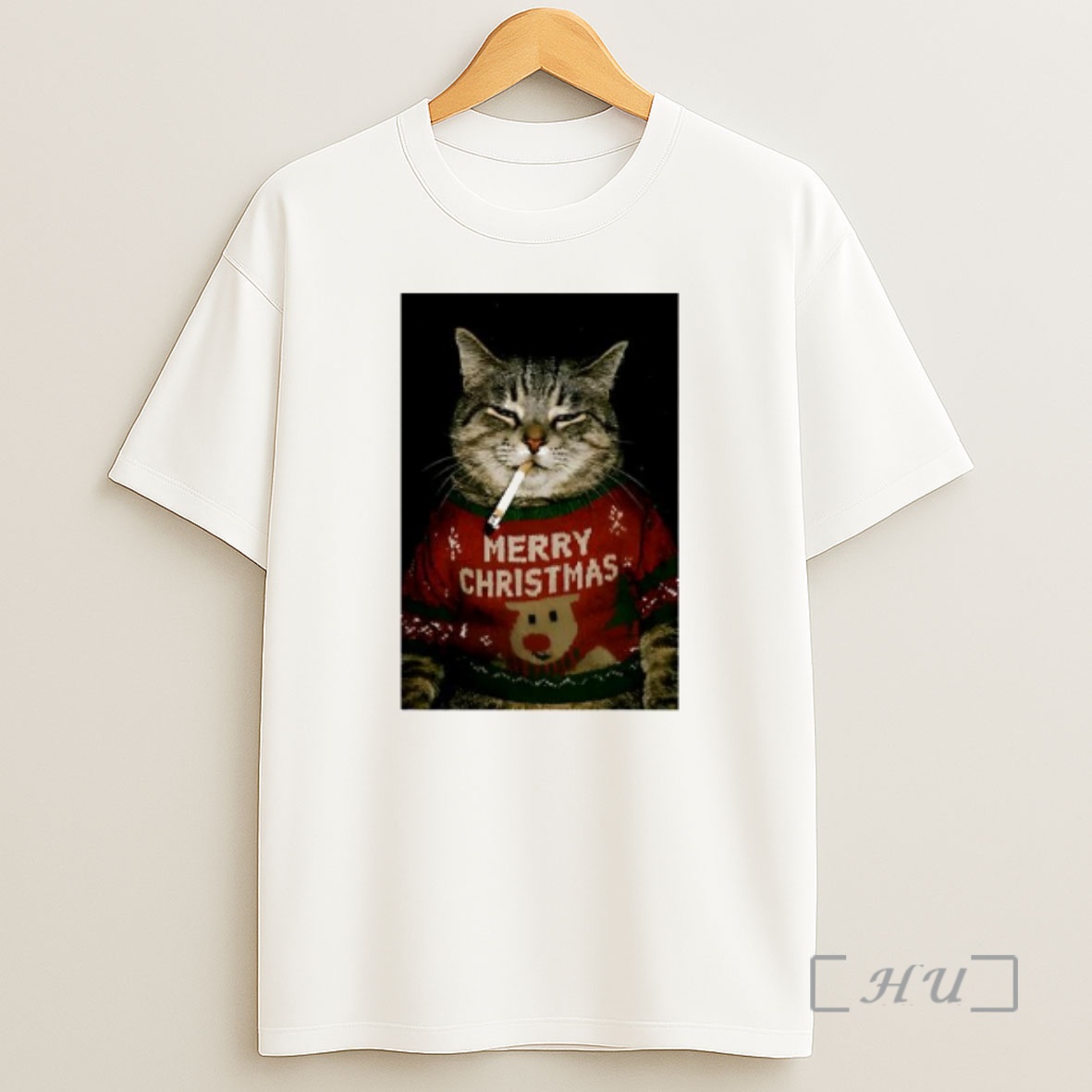 Officials Christmas Cat Smoking Graphic Shirt Sweatshirt Tee