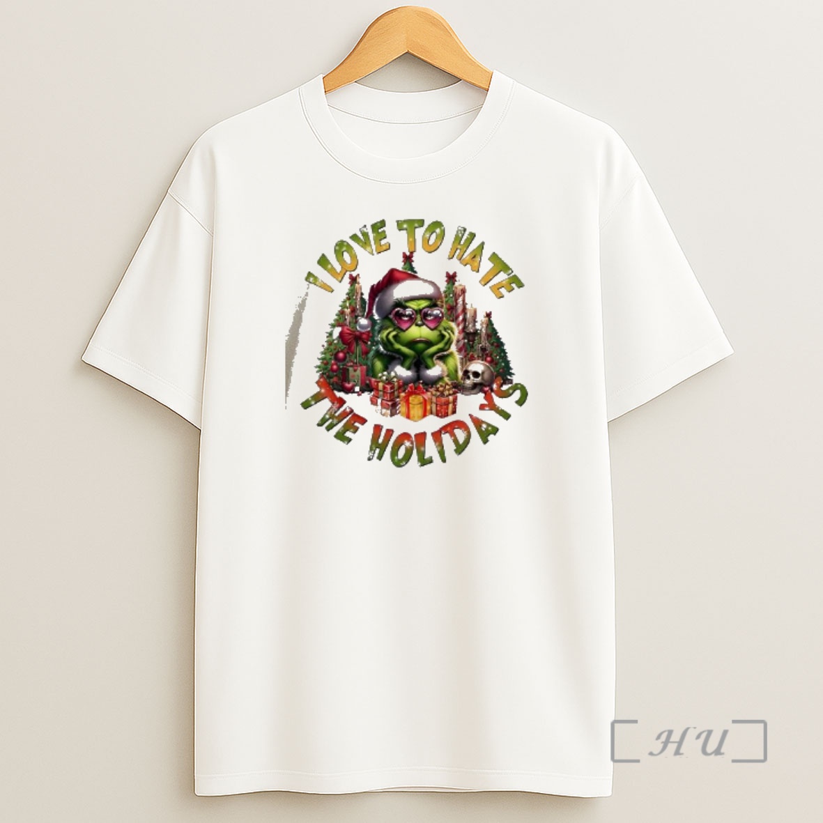 Officials Christmas Grinch I Love To Hate The Holidays Premium Shirt Sweatshirt Tee