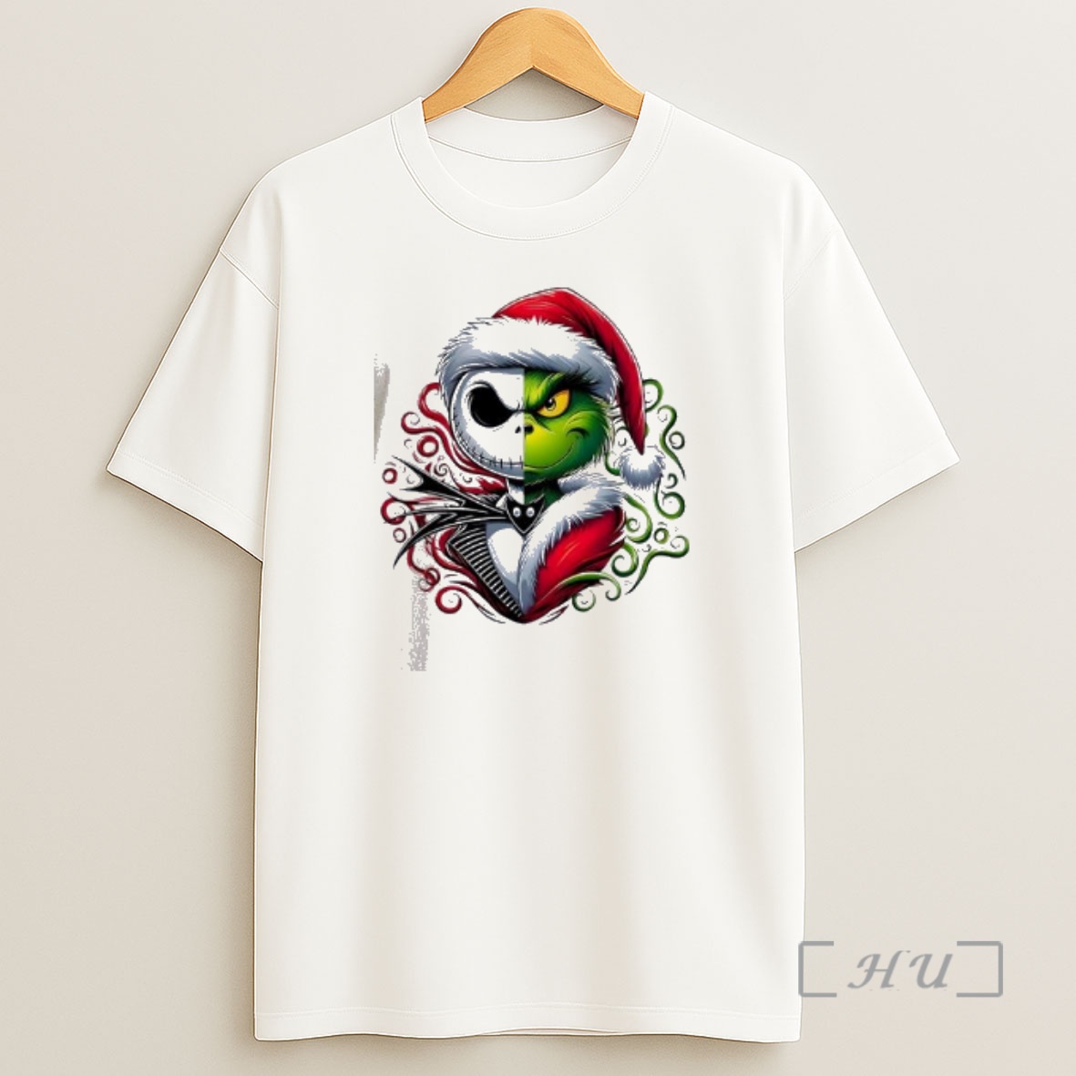Officials Christmas Grinch And Jack Nightmare Santa Hat Premium Shirt Sweatshirt Tee