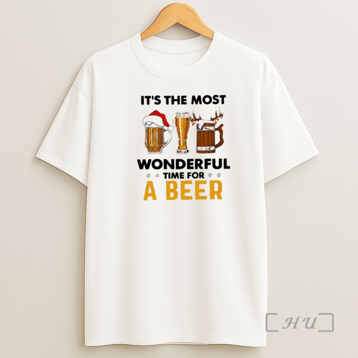 Officials Christmas Red Bow Reindeer Its The Most Wonderful Time For A Beer Premium Shirt Sweatshirt Tee