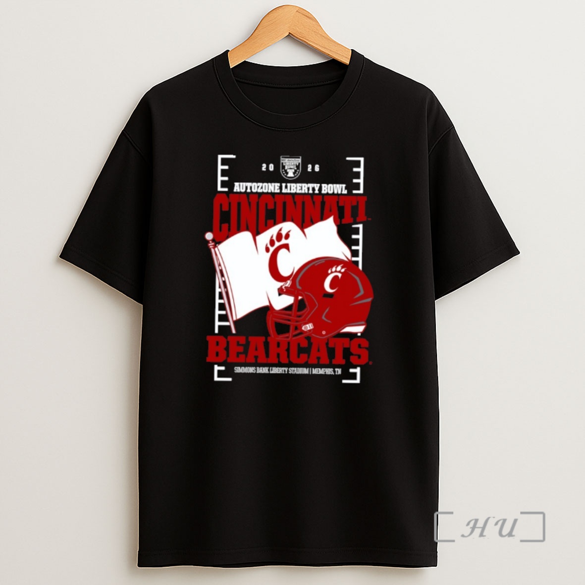 Officials Cincinnati Bearcats 2026 Autozone Liberty Bowl Helmet Shirt Sweatshirt Tee