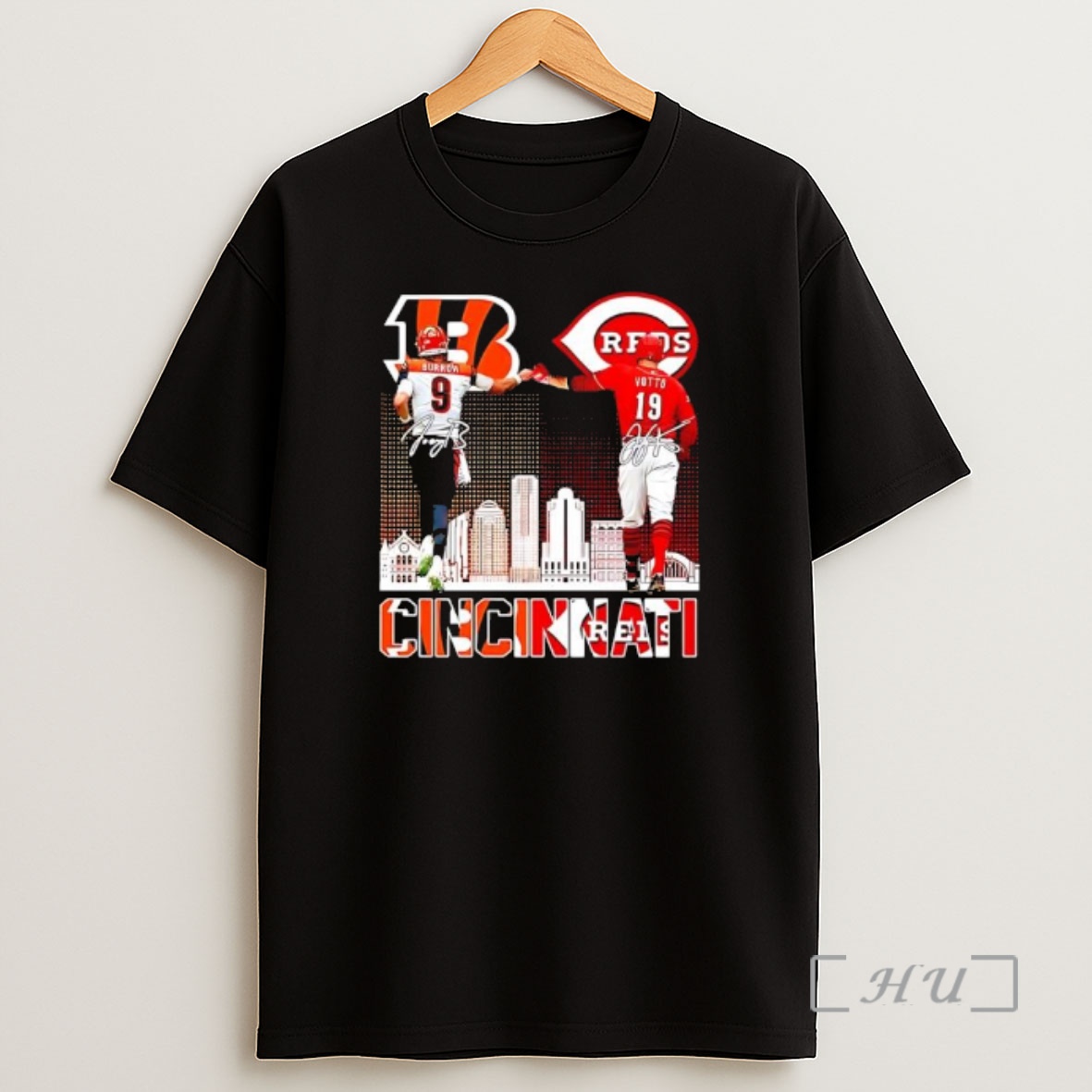 Officials Cincinnati Sports Signatures Joe Burrow Cincinnati Bengals And Joey Votto Cincinnati Reds Premium Shirt Sweatshirt Tee