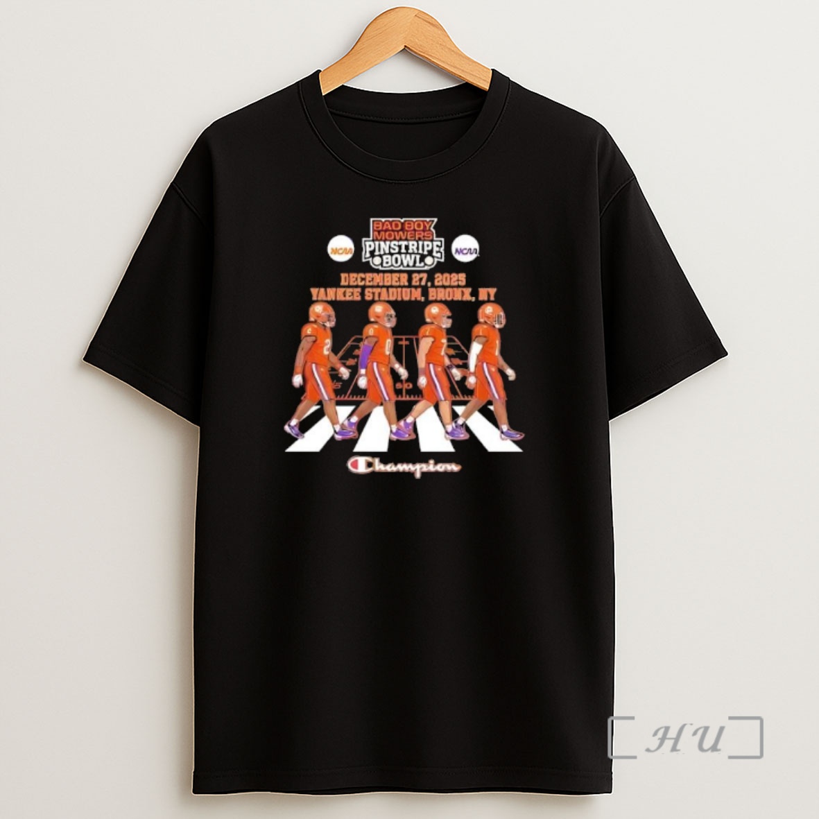 Officials Clemson Tigers 2025 Bad Boy Mowers Pinstripe Bowl Champions Abbey Road Shirt Sweatshirt Tee