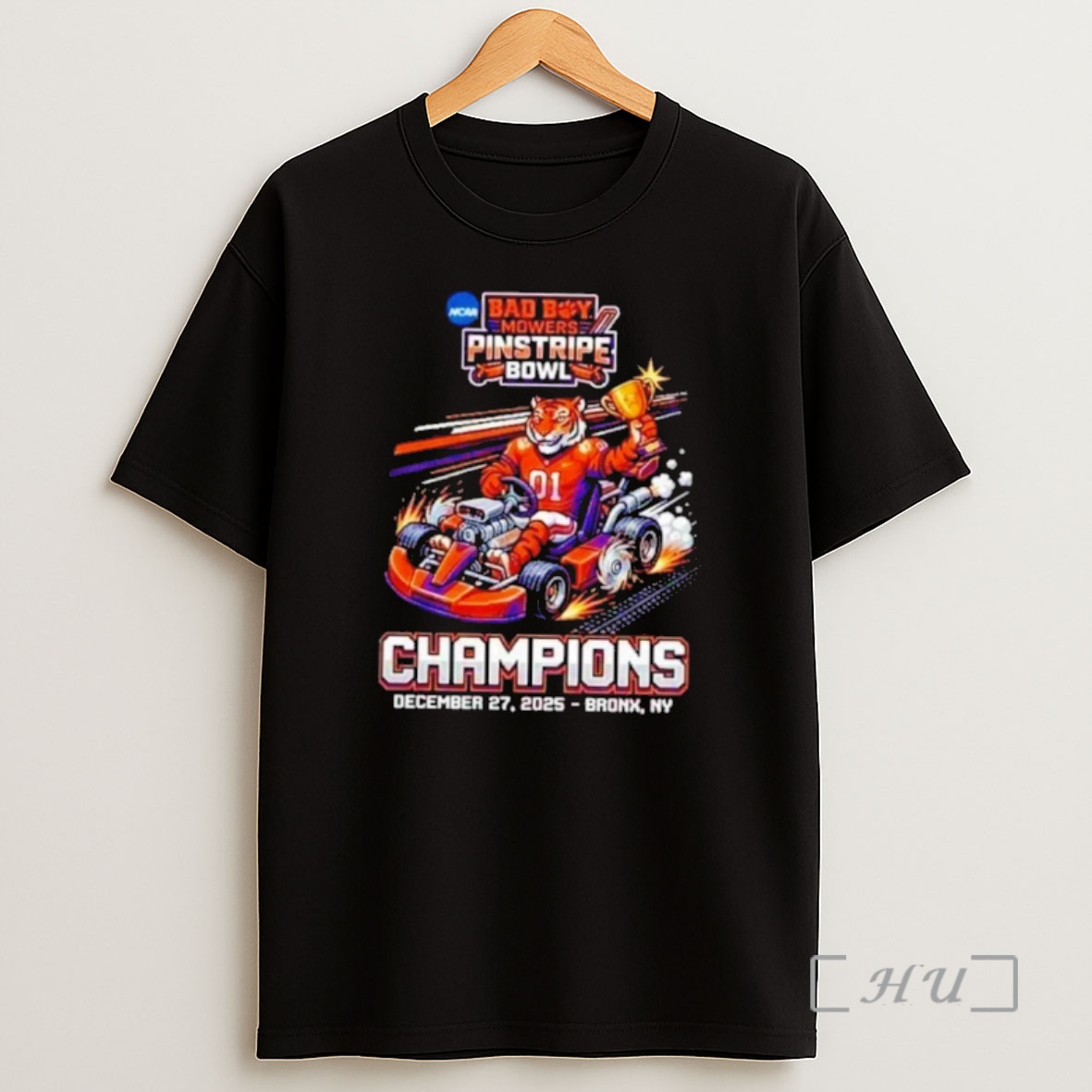 Officials Clemson Tigers 2025 Bad Boy Mowers Pinstripe Bowl Champions Mario Kart Parody Shirt Sweatshirt Tee