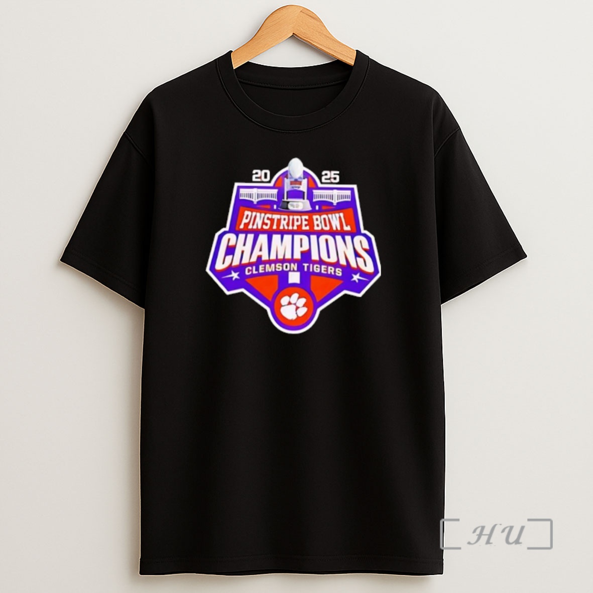Officials Clemson Tigers 2025 Pinstripe Bowl Champions Logo Shirt Sweatshirt Tee