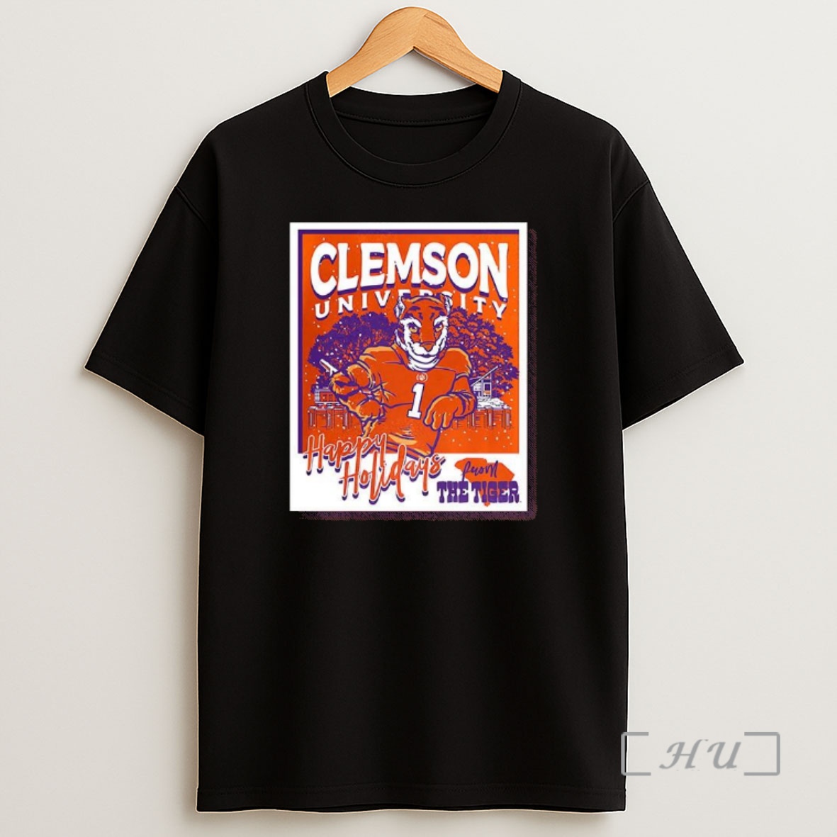 Officials Clemson Tigers University Happy Holidays Shirt Sweatshirt Tee