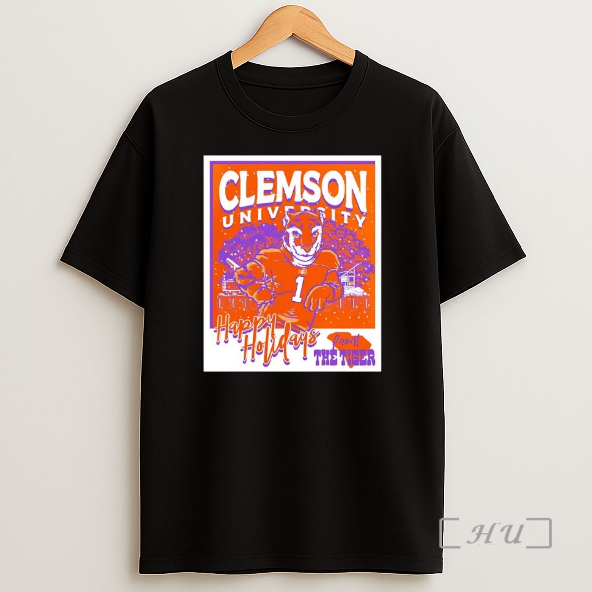 Officials Clemson Tigers Mascot Happy Holidays Christmas Shirt Sweatshirt Tee