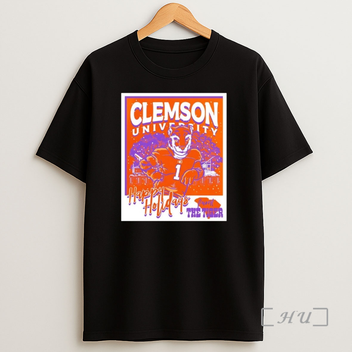 Officials Clemson Tigers Mascot Happy Holidays Christmas Chriast Shirt Sweatshirt Tee