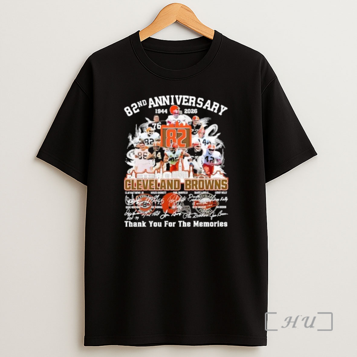 Officials Cleveland Browns 1944 2026 82nd Anniversary Thank For The Memories Signatures Shirt Sweatshirt Tee