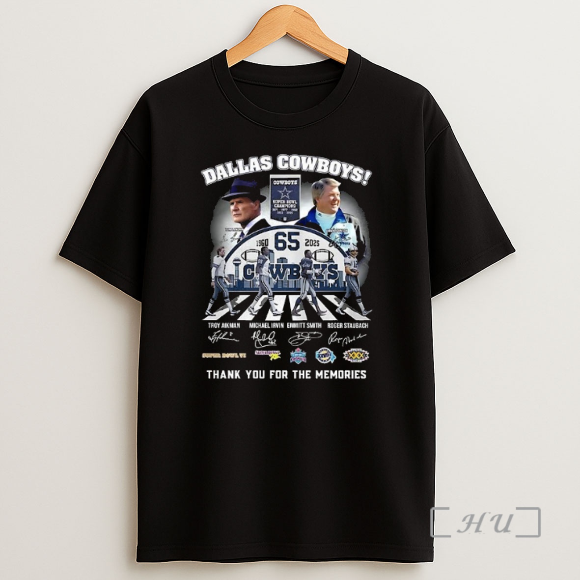 Officials Coach Tom Landry And Jimmy Johnson Dallas Cowboys 65th Anniversary Signature Premium Shirt Sweatshirt Tee