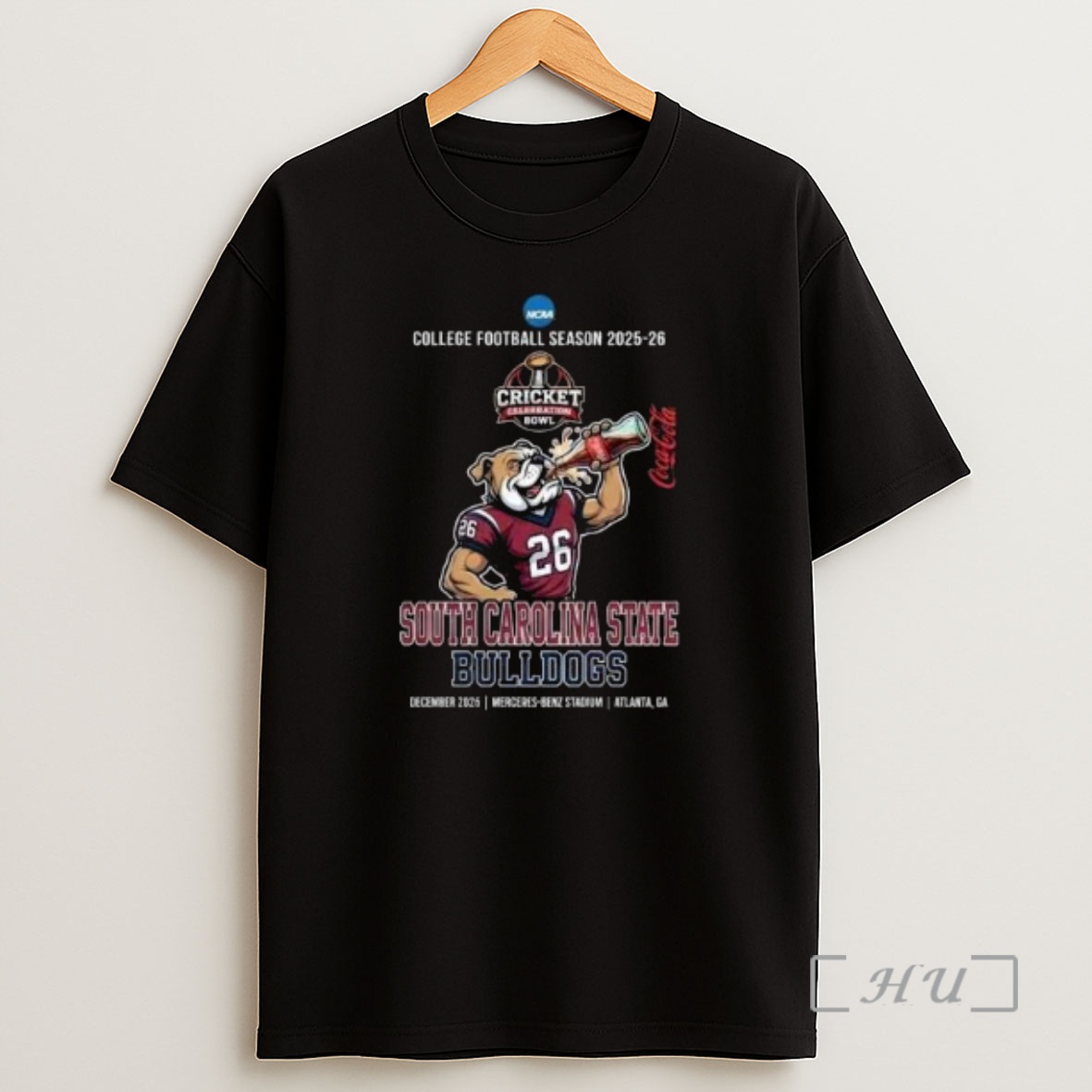 Officials Coca Cola X College Football Bowl Ncaa Season 2025 26 Cricket Celebration Bowl South Carolina State December 13 2025 At Atlanta Ga Circle Black Shirt Sweatshirt Tee