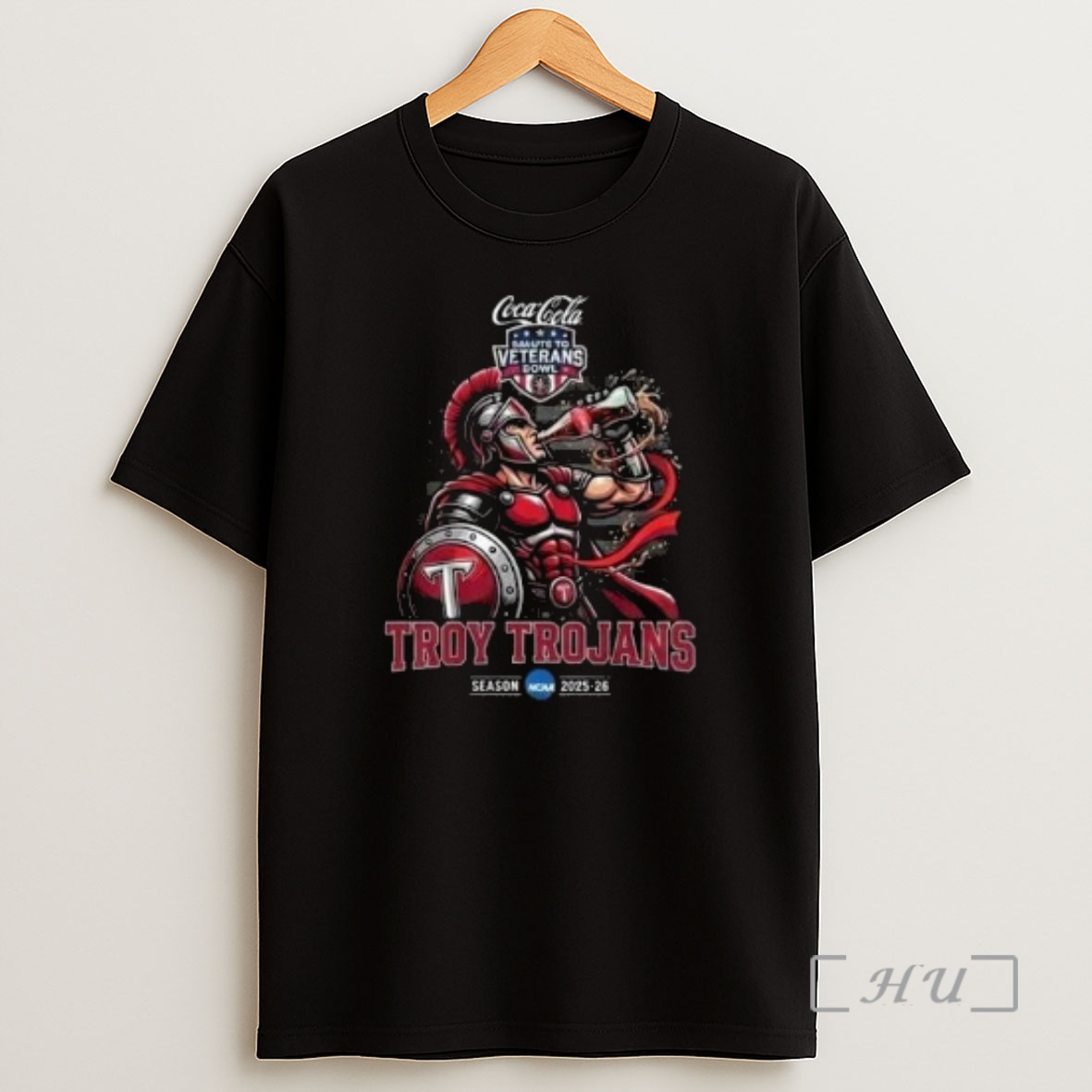Officials Coca Cola X College Football Bowl Ncaa Season 2025 26 Salute To Veterans Bowl Troy Trojans On December 16 2025 At Cramton Bowl Montgomery Circle Black Shirt Sweatshirt Tee