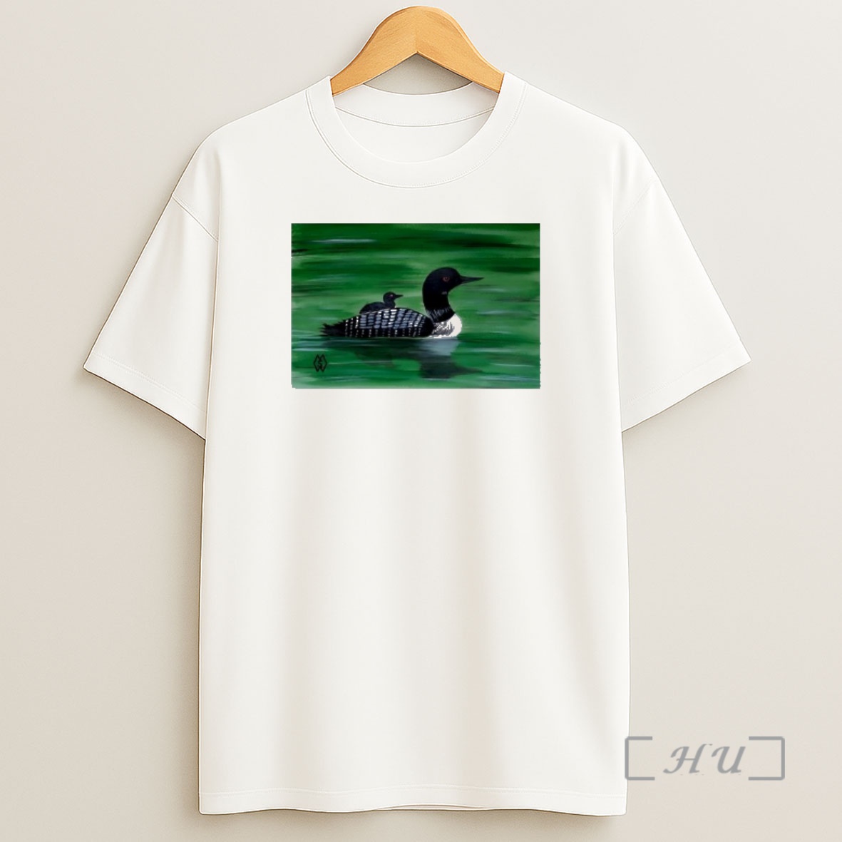 Officials Common Loon With Baby On Back Shirt Sweatshirt Tee