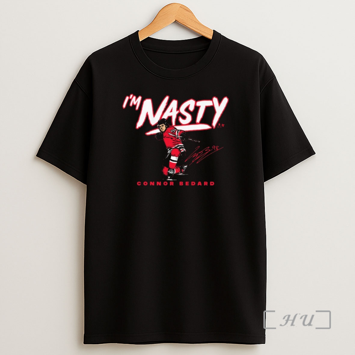 Officials Connor Bedard Im Nasty Chicago Blackhawks Signature Premium Shirt Sweatshirt Tee
